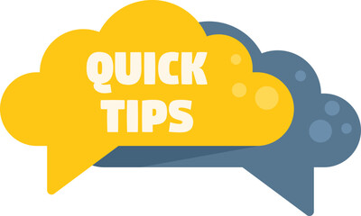 Fototapeta premium Bulb tip icon flat vector. Advice idea. Sticker solution isolated