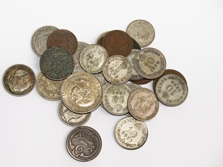 Old coins of different value, 19th century