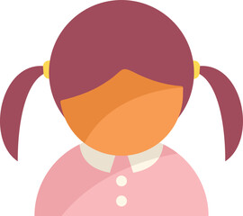 Girl age icon flat vector. Child generation. Growth life isolated