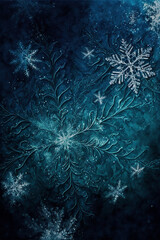 Fototapeta na wymiar blue snowflake background