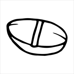 Medical drug doodle style vector illustration isolated on white