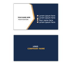 blue business  card template