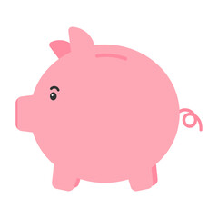 Piggy bank icon. vector illustration.