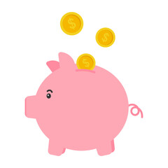 Piggy bank icon. vector illustration.