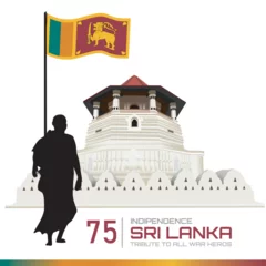 Foto op Aluminium Sri Lanka Independence day Wish Vector Art  © fedo