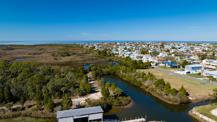Hernando Beach Florida Wetlands ANd Homes On Gulf Coast