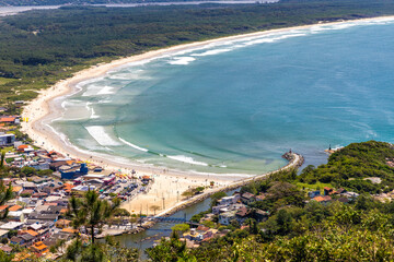 Aerial view of Barra da Lagoa beach