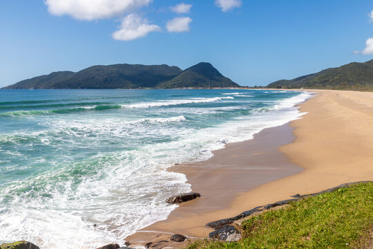 Mountains, Waves and sand at  Joaquina beach