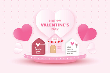 Happy Valentine's day vector illustration.
