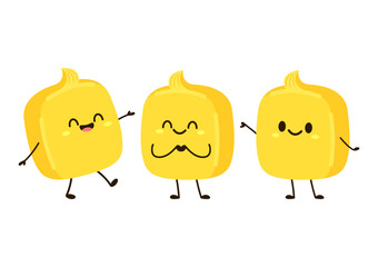Butter icon vector. Butter cartoon. Butter on white background.