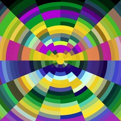 Colorful chart, circles, rainbow colors, abstract background