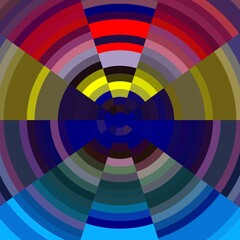 Colorful chart, circles, rainbow colors, abstract background