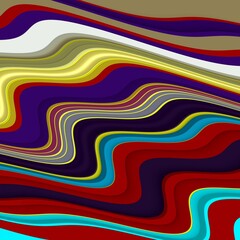 Colorful lines, fluid shapes, waves, rainbow colors, abstract background