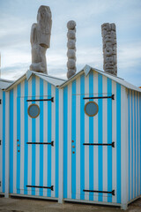 Cabine de plage sur la Plage du lydia à Barcarès