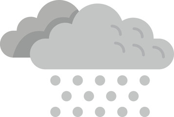 Rain cloud icon flat vector. Cloudy forecast. Sky fog isolated