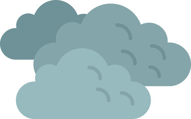 Cloudy sky icon flat vector. Rain cloud. Weather forecast isolated