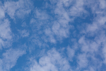 Beautiful blue sky with clouds, background