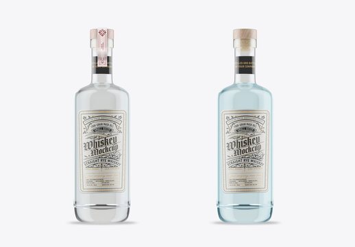 Colorful Liquor Bottle Mockup