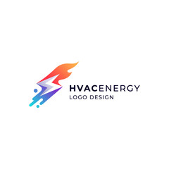 colorful HVAC energy logo design