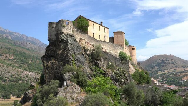 The beautiful little town of Corte on a summer morning, Corse, France.