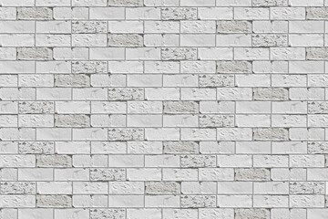Detail of a white brick wall texture. White bricks.