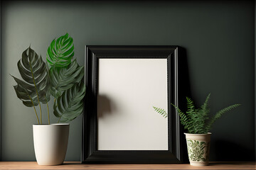 frame with plant