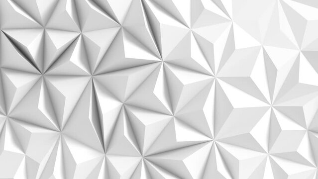 polygon plexus white background loop animation, minimal low poly geometric design. Can be used for corporate modern texture or template