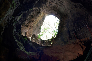 stone cave inside photo