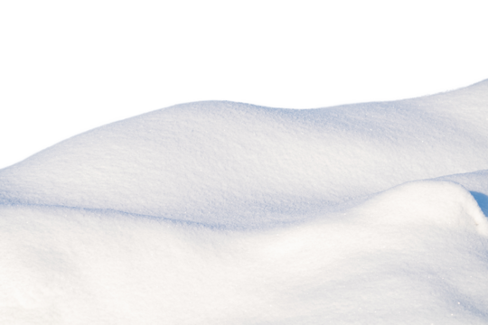 white snow in daylight, background, isolate on black background