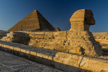 Fototapeta na wymiar View of the Sphinx in Giza, Egypt