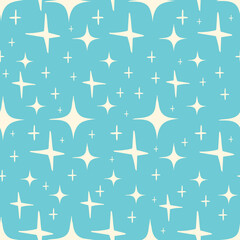 festive pattern with golden and blue stars. Vector illustration