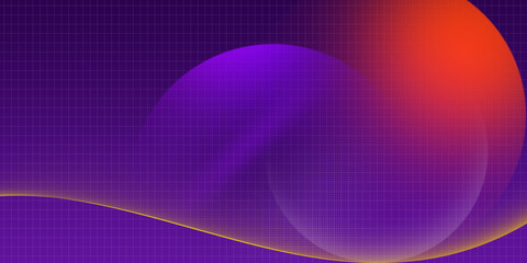 Abstract gradient cover template. Colorful poster in modern style with hologram, circle, bubbles, grid, line elements. Fluid gradient perfect for presentation, business, media, banner