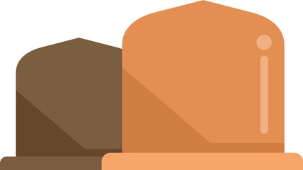 Capsule coffee set icon flat vector. Espresso cafe. Cup pleasure isolated