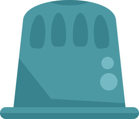Coffee capsule quality icon flat vector. Espresso cafe. Pod cup isolated