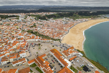 Fototapeta premium Picturesque Portuguese coast town Nazare, Portugal.