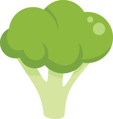 Gmo broccoli icon flat vector. Dna food. Gene medicine isolated