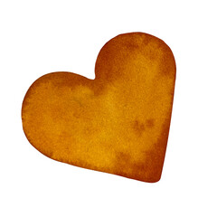 watercolor heart on white background