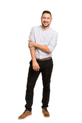 Fototapeta premium Adult latin man full body photo isolated cut out