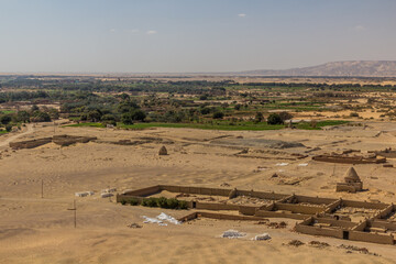 Aerial view of Dakhla oasis, Egypt