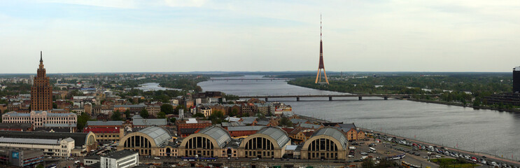 Fototapeta na wymiar Riga's rooftops. Latvia. 2015