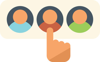 Internet interaction icon flat vector. Business person. Online computer isolated