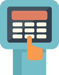 Touchpad icon flat vector. Mobile digital. Network team isolated
