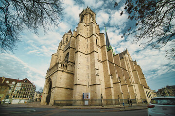 Cathedral of Saint Benignus of Dijon - obrazy, fototapety, plakaty