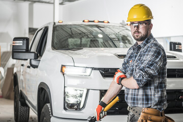 Contractor at Commercial Building Construction Site