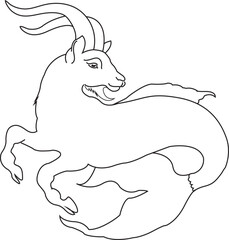 Capricorn coloring page
