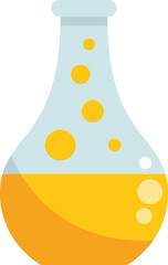Chemical pot icon flat vector. Customer feedback. Review star isolated