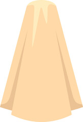 Textile handkerchief icon flat vector. Towel napkin. Fabric clean isolated