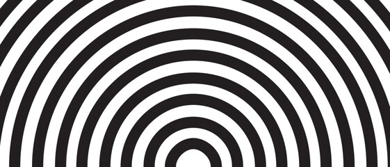 Naklejka premium Circle lines pattern on white background. Circle lines pattern for backdrop, brochure, wallpaper template. Realistic lines with repeat circles texture. Simple geometric background, vector illustration