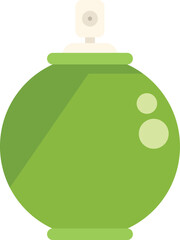 Air spray icon flat vector. Deodorant bottle. Fresh aerosol isolated