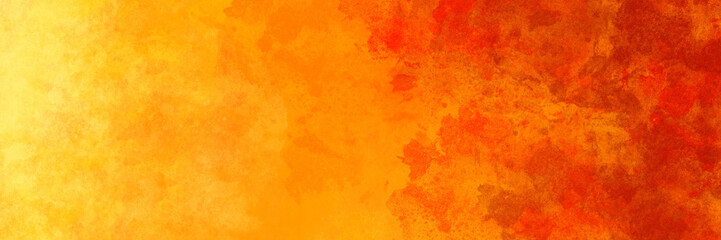 Red orange and yellow background, watercolor painted texture grunge, abstract hot sunrise or burning fire colors illustration, colorful banner or website header design - 559618983